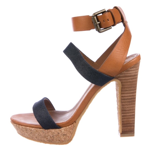 See by Chloe Leather Platform Wedge Sandals - Picture 10 of 10